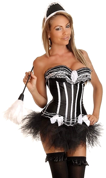 Sexy French Maid 4 Piece Costume
