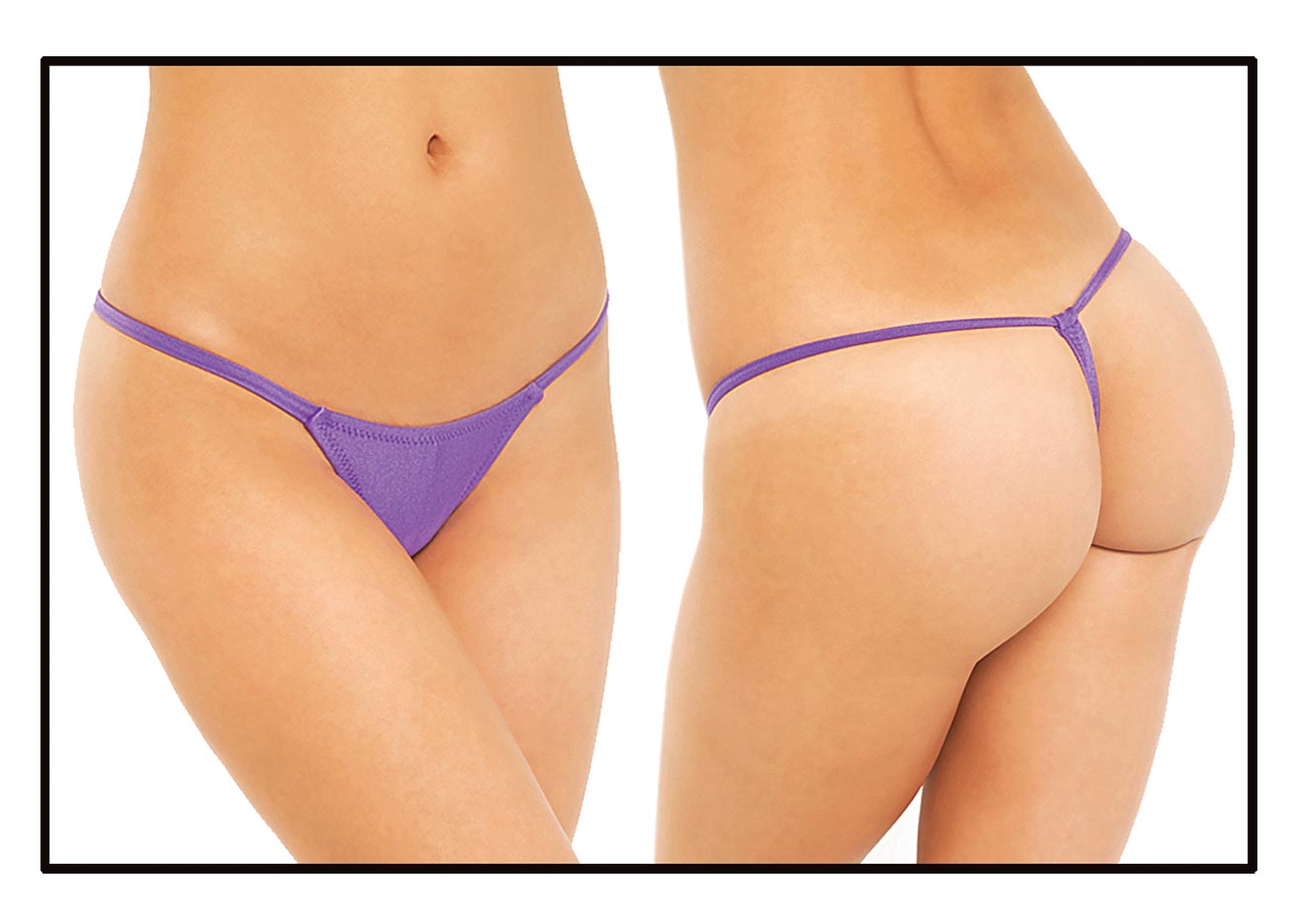 Stud embellished thong