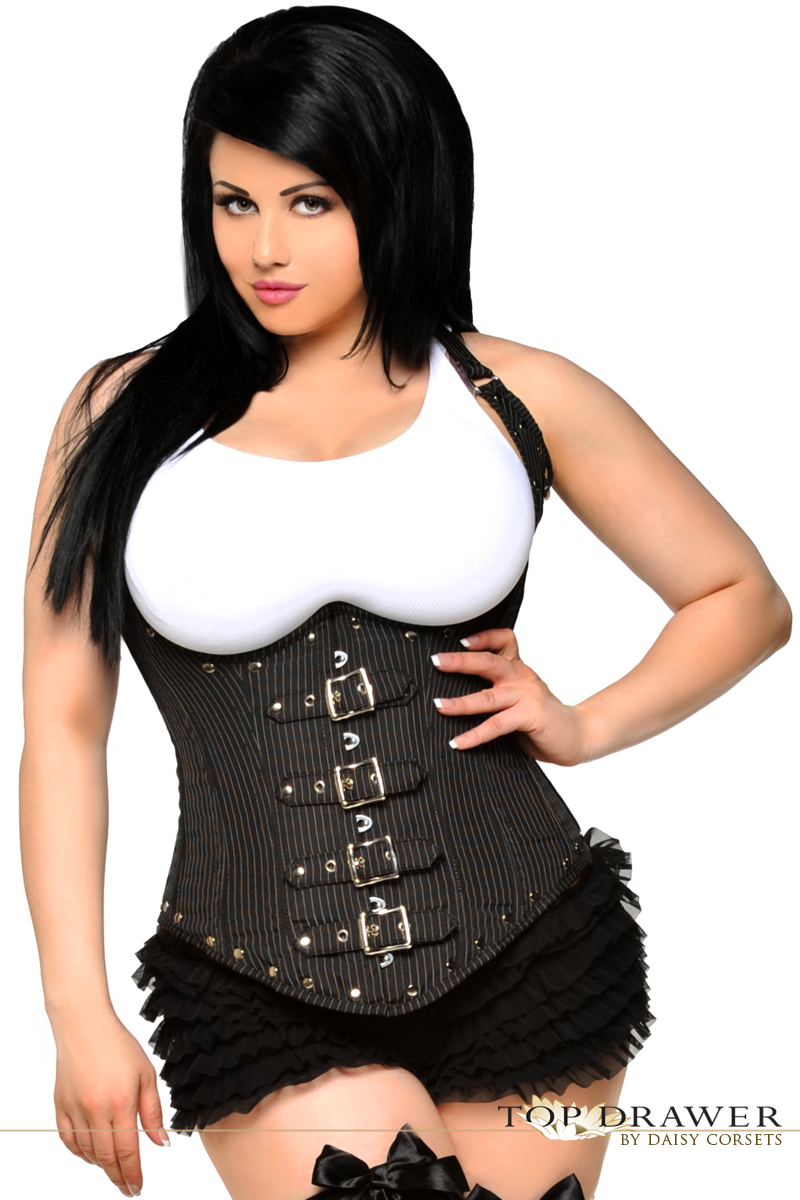 Top Drawer Steel Boned Pinstripe Corset