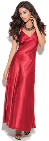 Charmeuse Satin Halter Neck Gown