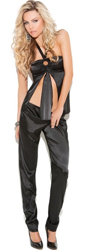 Charmeuse Pants Set with Key Hole Detail