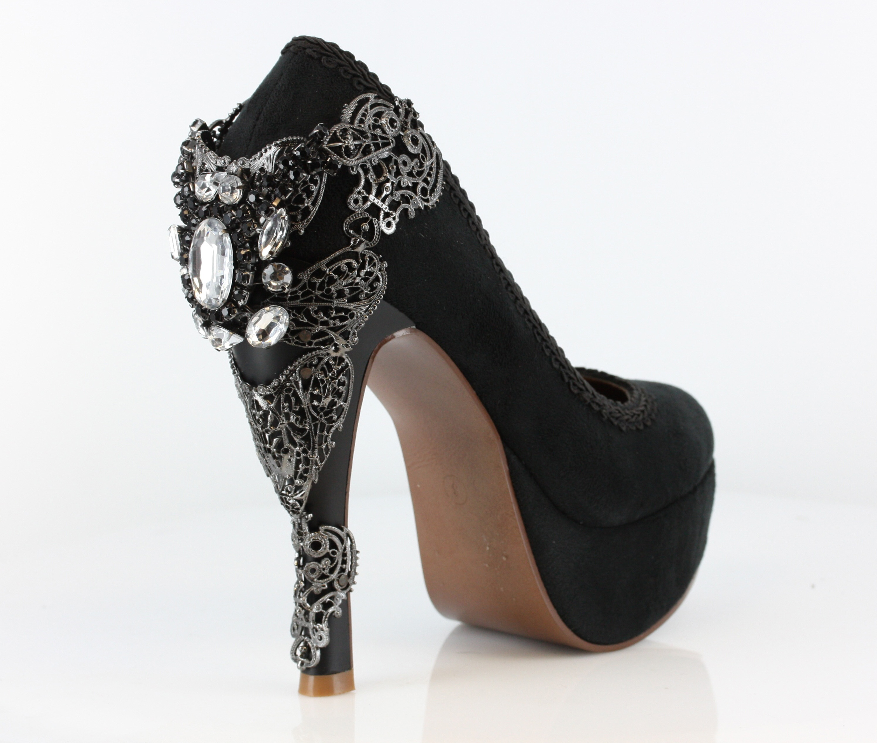 Juana Loca - Black Suede Platform Urban Shoes