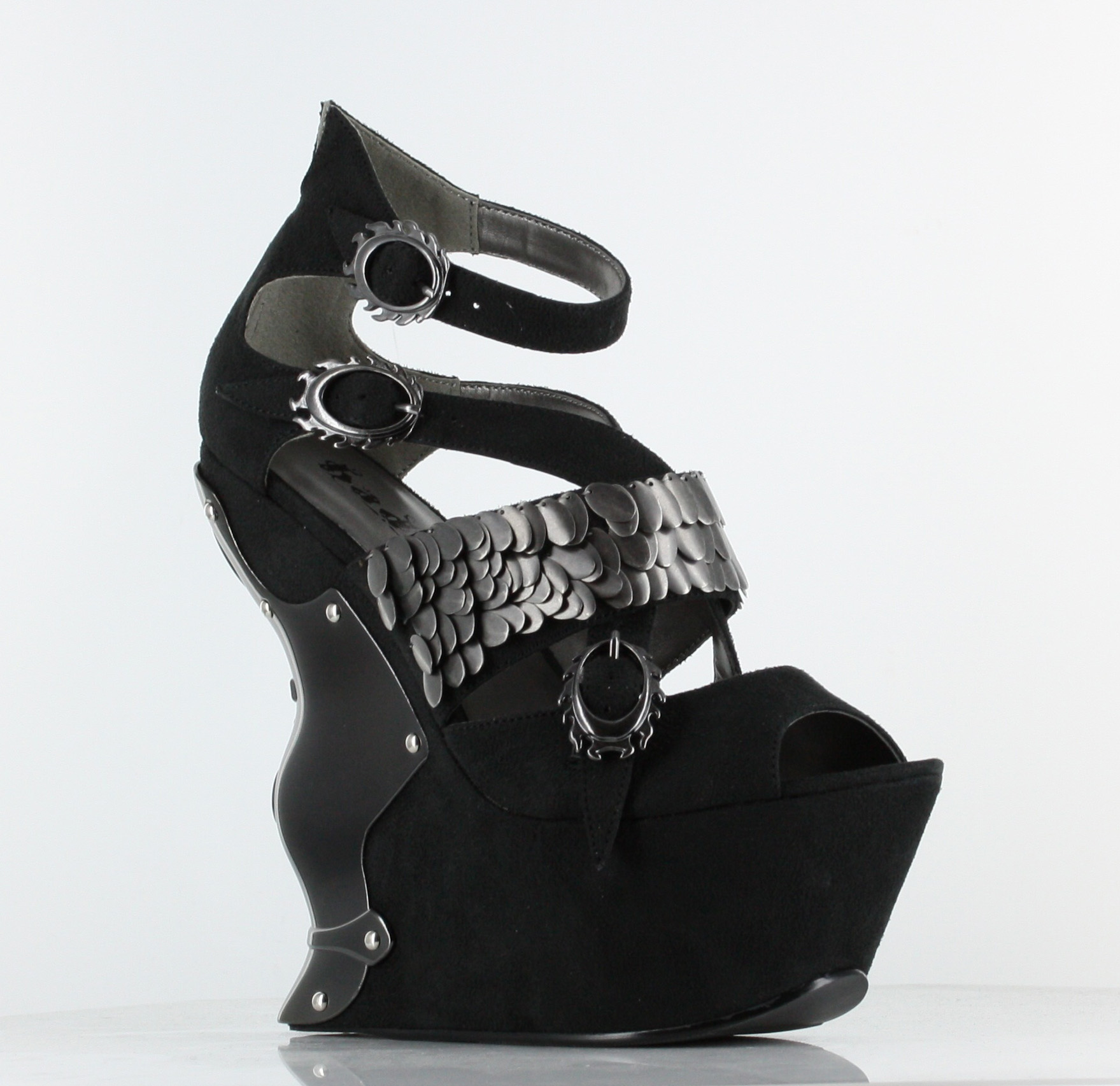 Leia - Black Suede Platform Urban Shoes