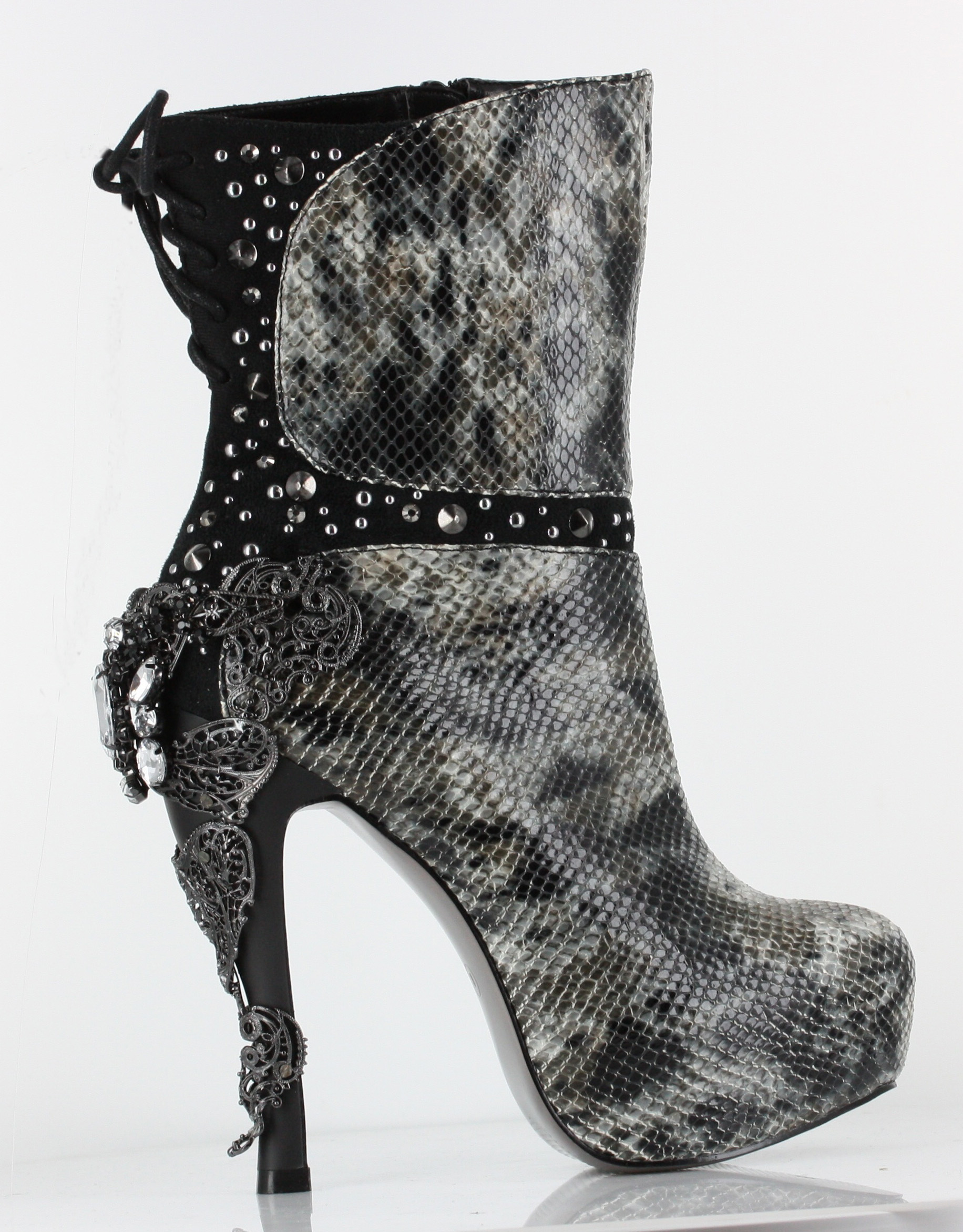 McQueen - Black Suede Platform Urban Boot