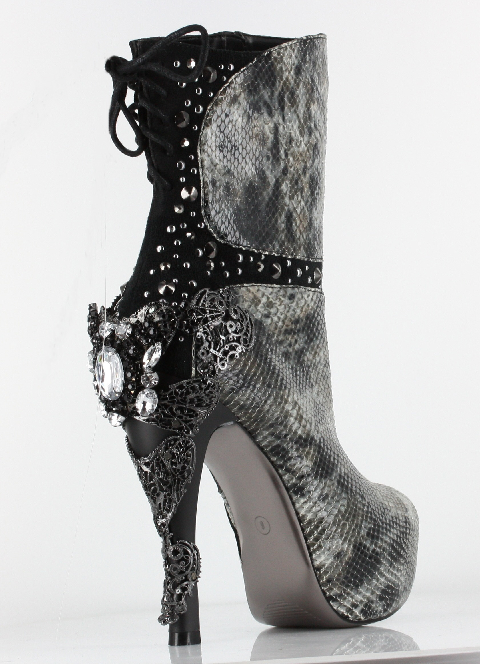 McQueen - Black Suede Platform Urban Boot