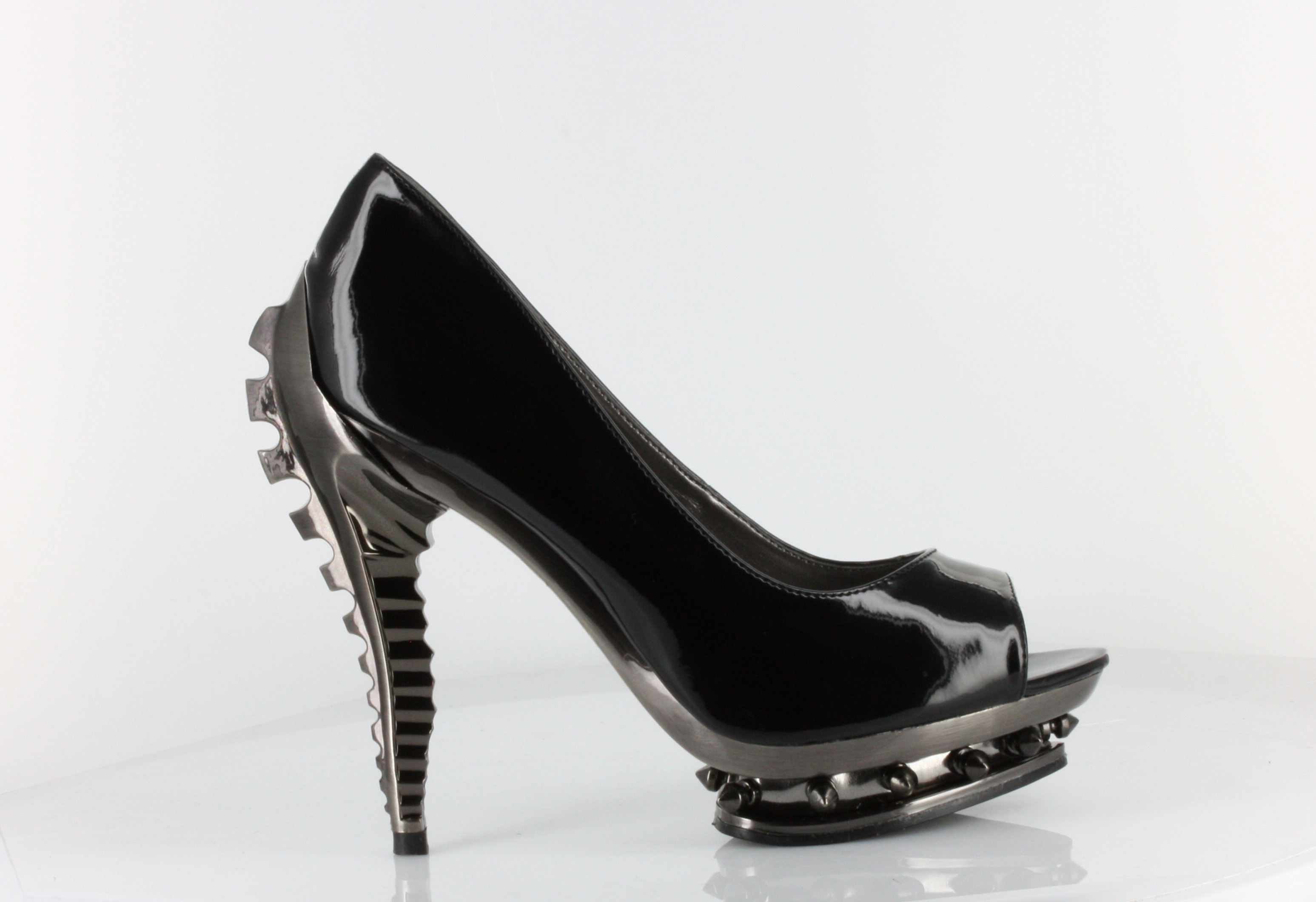 Ripley - Chrome Heel Double Platform Pumps