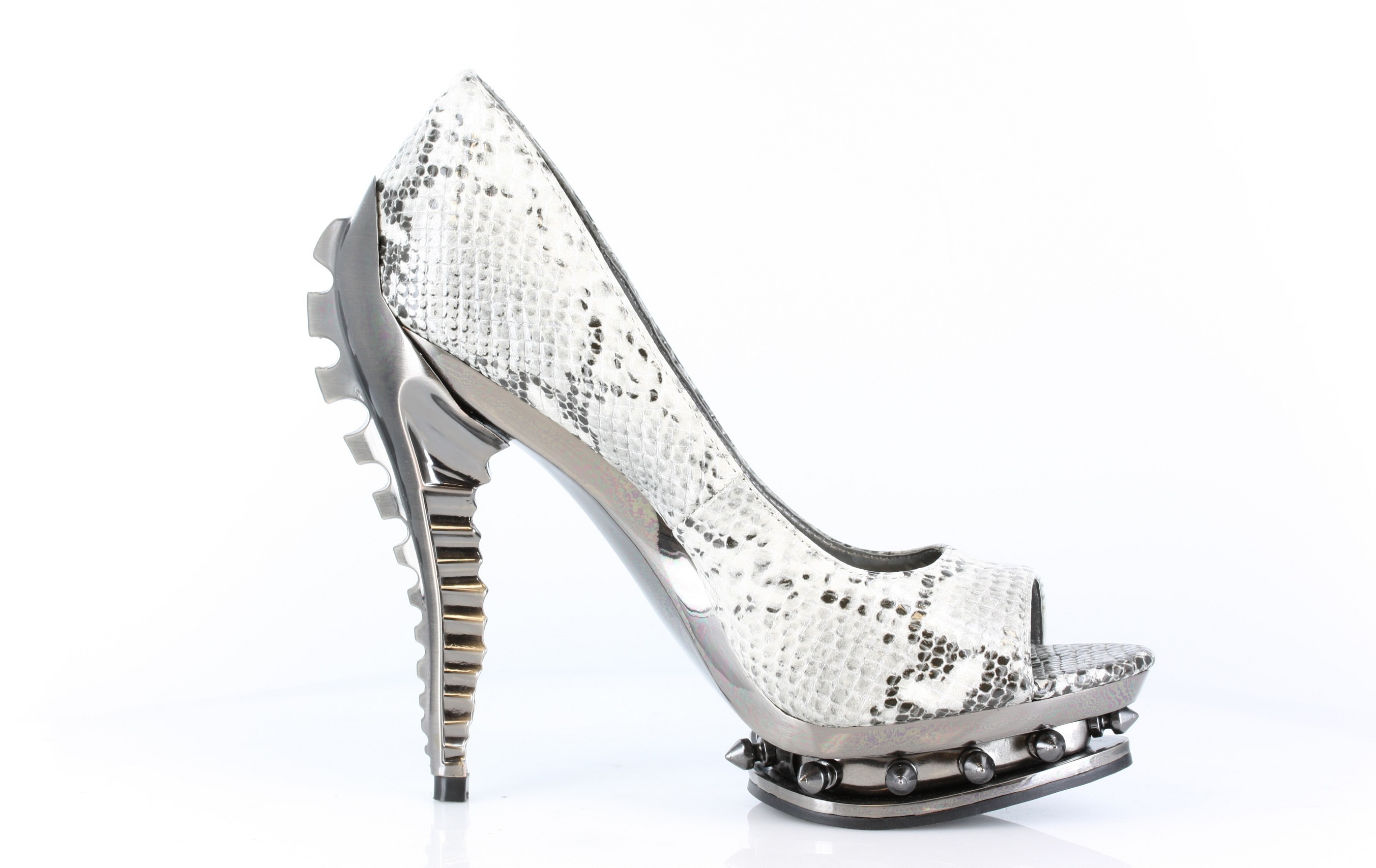 Ripley - Chrome Heel Double Platform Pumps