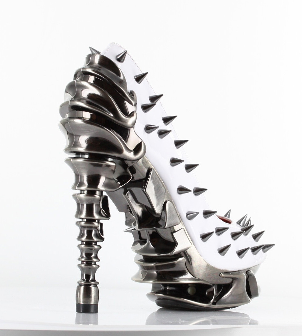 Talon - Open Toe Spiked Heel Pump