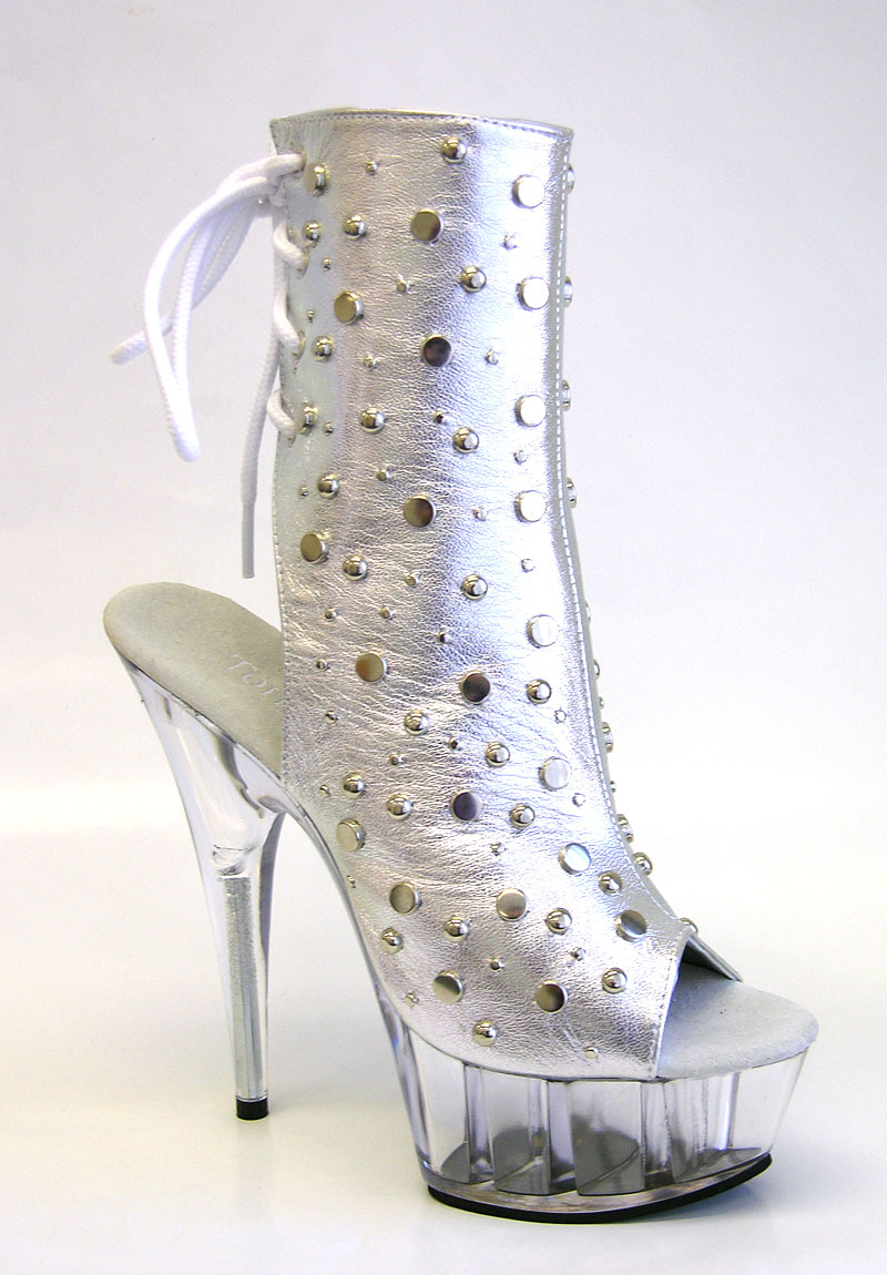 Tammy - 6 Inch Platform Studded Leather Ankle Boot